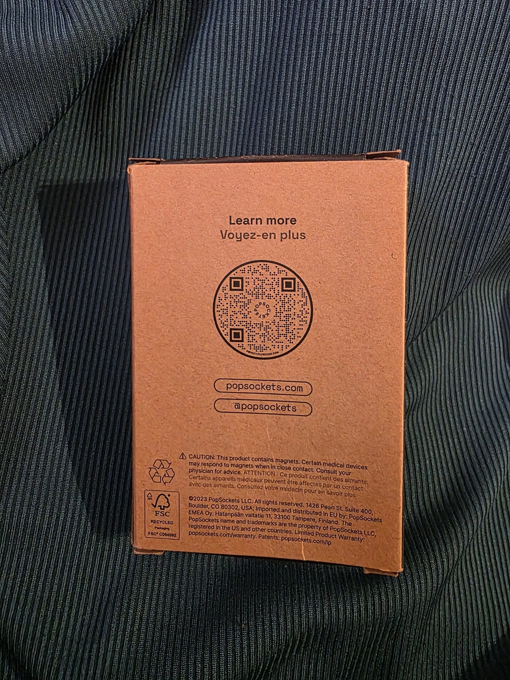Tan PopSocket With Ridges New In  Unopened Box - Picture 2 of 6